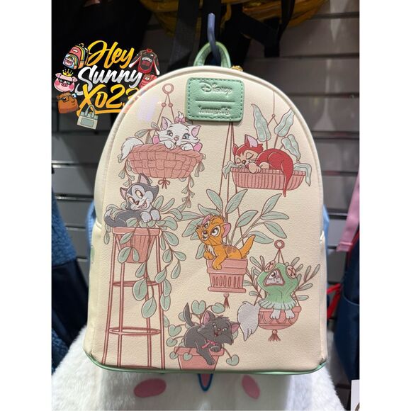 Loungefly Disney Cats & Plants Mini Backpack - Picture 1 of 6